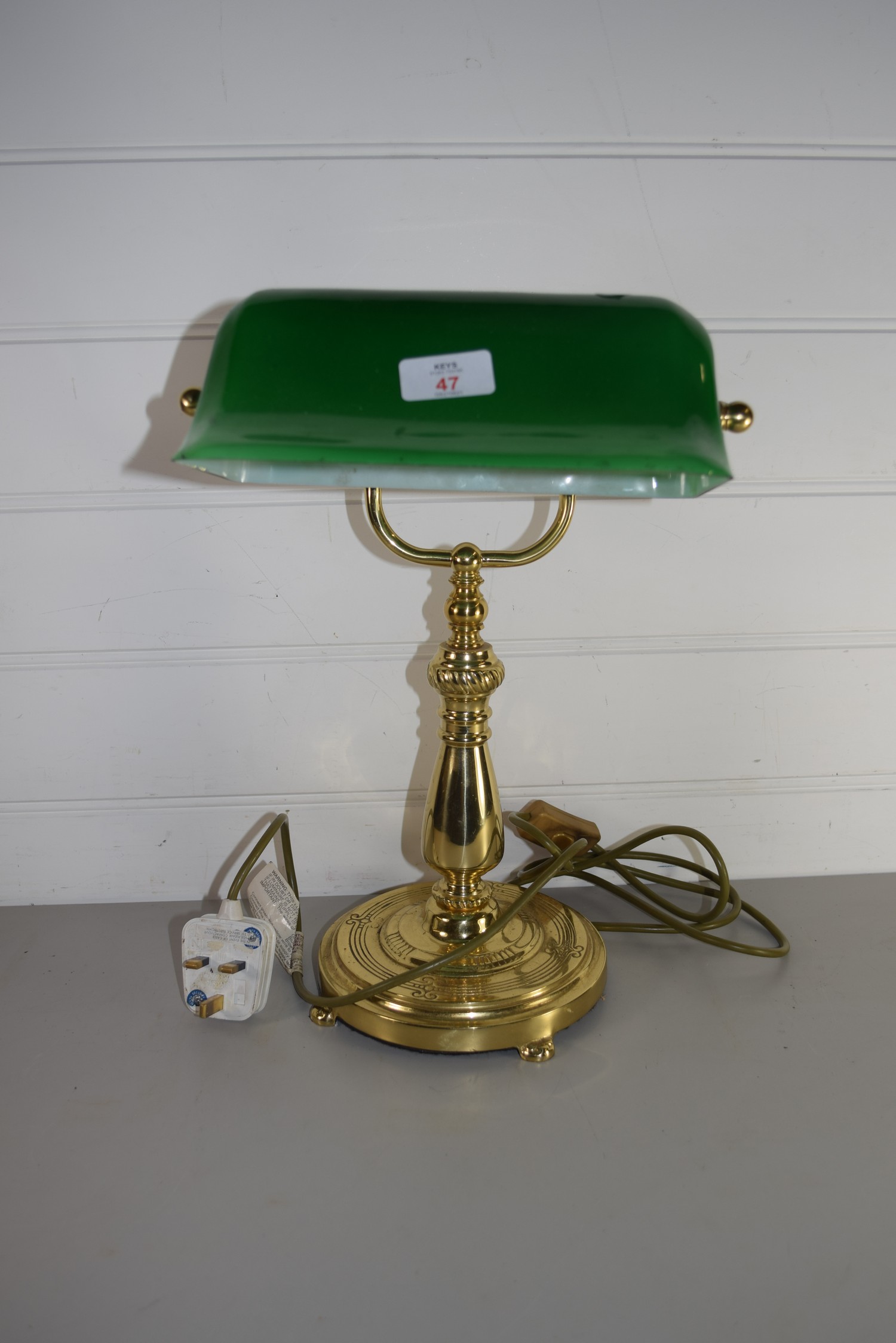 DESK LAMP WITH GREEN SHADE - Image 2 of 2