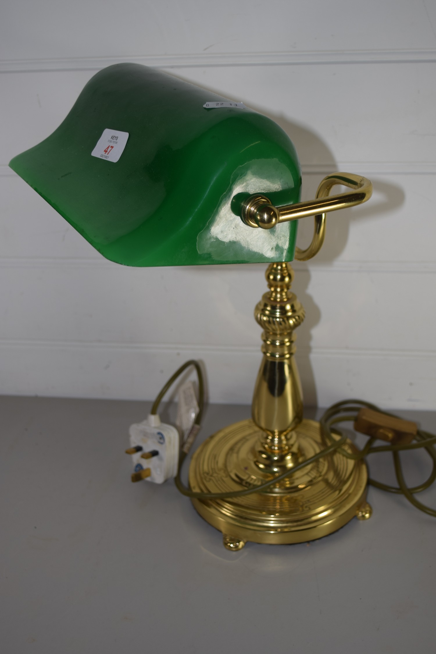 DESK LAMP WITH GREEN SHADE