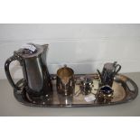 PLATED TRAY WITH PLATED TEA SET