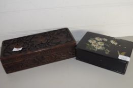 TWO WOODEN BOXES