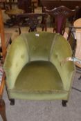 UPHOLSTERED TUB CHAIR, WIDTH APPROX 68CM MAX