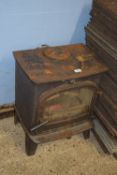 VINTAGE WOOD BURNING STOVE, WIDTH 47CM