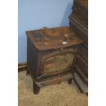 VINTAGE WOOD BURNING STOVE, WIDTH 47CM