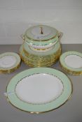 TUSCAN CHINA DINNER WARES INCLUDING DINNER PLATES, SIDE PLATES, SERVING TUREEN AND COVER