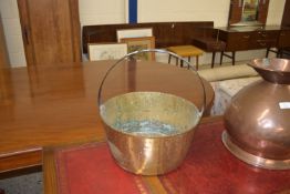 LARGE BRASS JAM PAN OR COOKING POT, APPROX 36CM DIAM