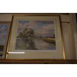 FRAMED LIMITED EDITION PRINT AFTER WILLIAM GARFIT, FRAME WIDTH APPROX 61CM