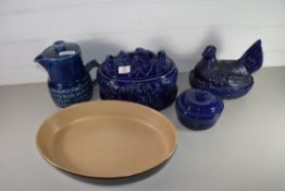 KITCHEN CERAMICS, DISHES, HEN DISHES AND COVERS, TUREEN AND COVER