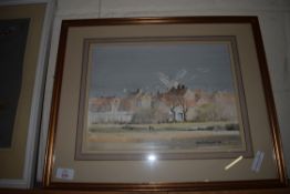 WATERCOLOUR OF CLEY, SIGNED RON THORN DATED 86