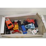 SMALL BOX CONTAINING TOY CARS, ALL IN PLAY WORN CONDITION