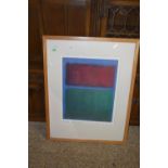 LARGE FRAMED POSTER PRINT "MARK ROTHKO - EARTH AND GREEN", FRAME WIDTH APPROX 84CM