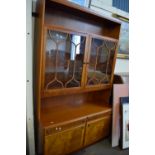 LIGHT OAK DISPLAY CABINET WITH TWO GLAZED DOORS