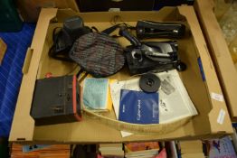 TRAY CONTAINING OLYMPUS CAMERA, VIDEO CAMERA ETC