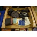 TRAY CONTAINING OLYMPUS CAMERA, VIDEO CAMERA ETC