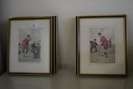 SET OF GOLFING PRINTS AFTER EDMUND FULLER