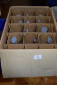 BOX OF GLASS BEAKERS WITH ENGLAND FOOTBALL TEAM LOGO