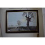 PRINT OF GAMEKEEPER WITH DOG WITH PHEASANT UP SIGNED COULSON