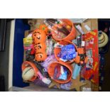 BOX OF HALLOWEEN TYPE DECORATIONS