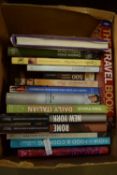 BOX OF MIXED BOOKS, SOME TRAVEL AND COOKERY