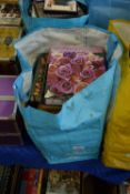 BAG CONTAINING BOOKS, JIGSAWS, SOME ON GARDENING INTEREST AND COOKERY