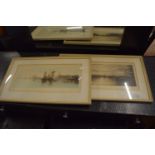 PAIR OF PRINTS OF FISHING SCENES