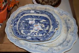 BLUE AND WHITE SERVING DISHES