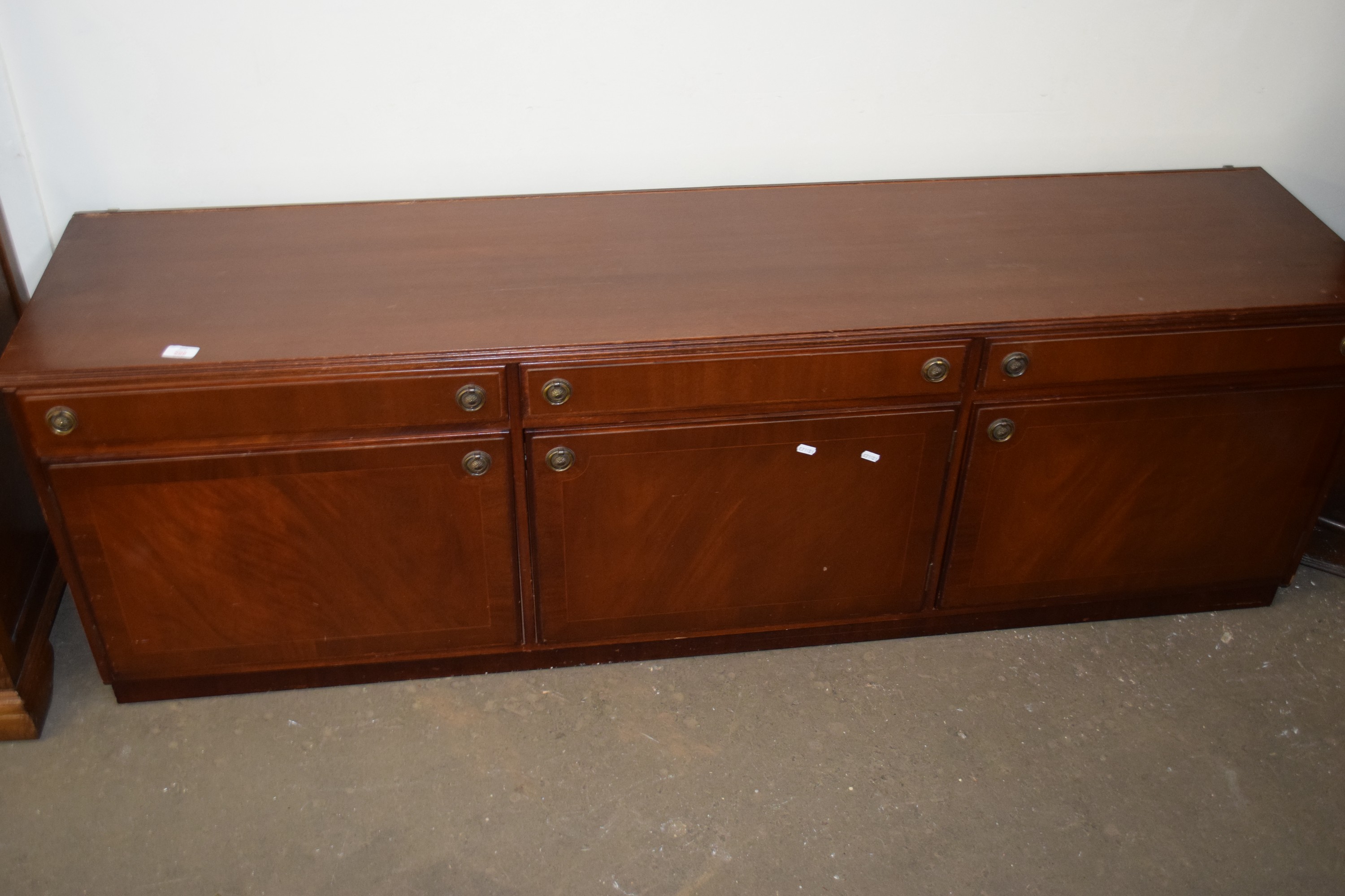 FLOOR STANDING SIDEBOARD WITH THREE CUPBOARDS