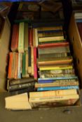 BOX OF MIXED BOOKS, SOME CRICKETING INTEREST ETC