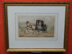 THS. Hardy, Watercolour, Horse & Trap, 15 x 25cm