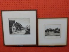 Henry James Starling, signed pencil to margin, two bw Etchings, "Walberswick, Suffolk" and "