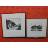 Henry James Starling, signed pencil to margin, two bw Etchings, "Walberswick, Suffolk" and "