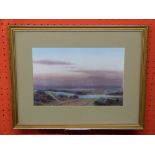 Watercolour, Heath landscape, signed Mehill, 18 x 27cm