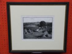 G W Taylor, linocut, Kentish Farm, sg pencil to margin LL