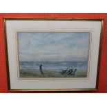 William Freeman, 1853-1934, Watercolour, Beach Scene, 36 x 53cm