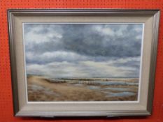 Guy Busby, Oil on canvas, Norfolk Beach Scene, 45 x 65cm