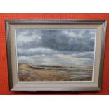 Guy Busby, Oil on canvas, Norfolk Beach Scene, 45 x 65cm