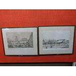 Eugene Flandin — 4 lithographs of Persian topographical interest