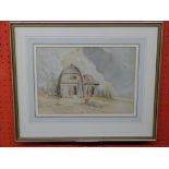 C19th British School, Unsigned Watercolour, Fishermen's Huts, 21 x 29cm