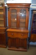 Victorian mahogany secretaire bookcase, width approx 93cm