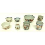 Group of Chinese porcelain wares including a small 18th century Chinese Imari bowl, two Imari