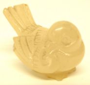 Chinese carved soapstone type model of a bird