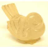 Chinese carved soapstone type model of a bird