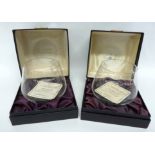 Two boxed Caithness Royal Cipher bowls to commemorate the marriage of the Prince of Wales and Lady