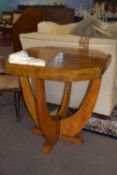 Octagonal cruciform occasional table, approx 69cm square