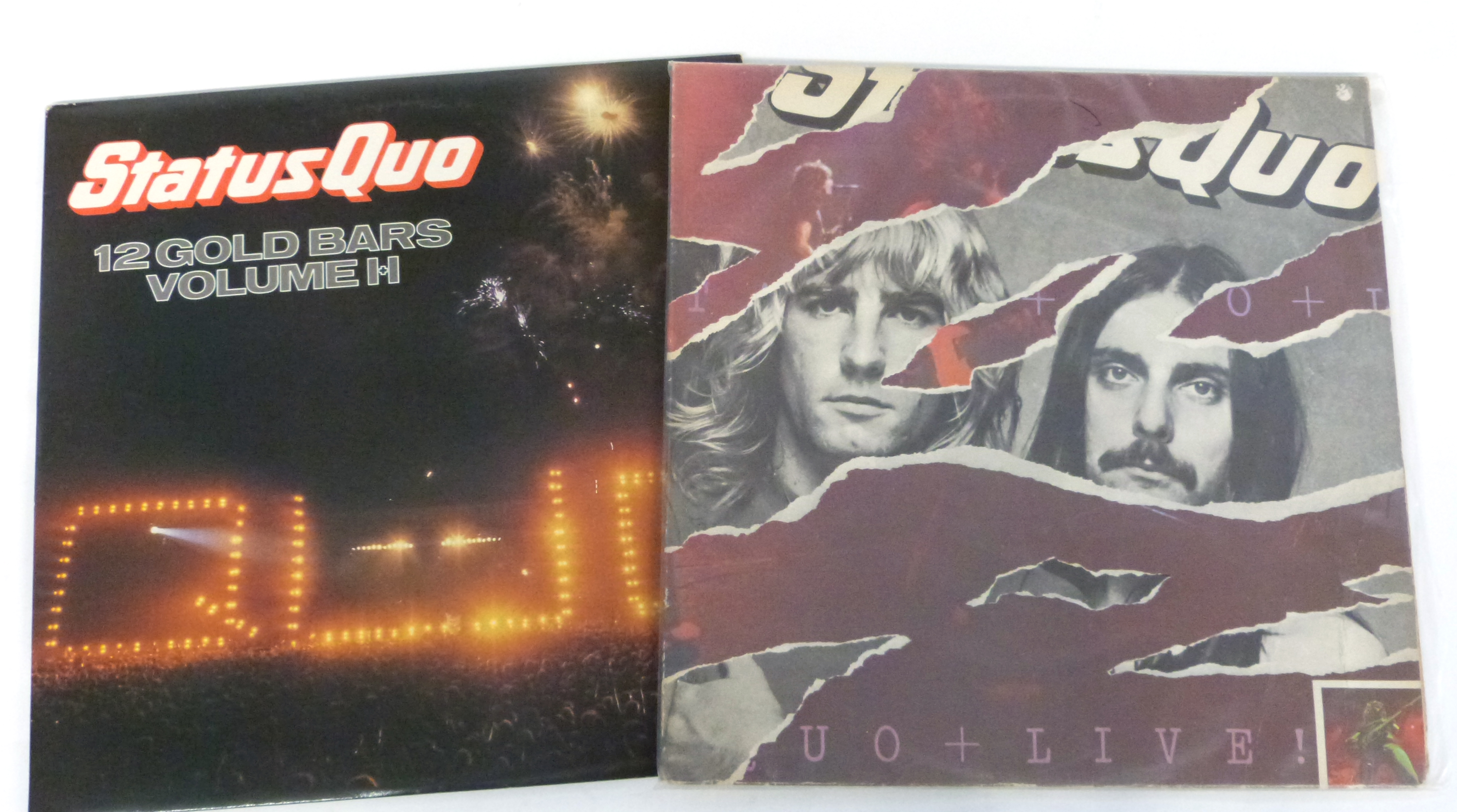 Status Quo Live double LP and Gold Bars double LP. VG+