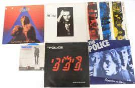 Five Police LPs and single (blue vinyl). Condition VG to VG+.