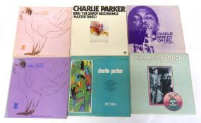 A collection of 8 Charlie Parker LPs to include ‘On Dial’, ‘Bird/The Savoy Recordings’ etc.