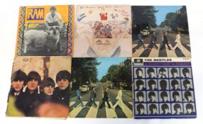 A small collection of six Beatles and related albums including John Lennon ‘Walls & Bridges’, 2 x