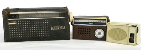 Three vintage transistor radios