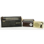 Three vintage transistor radios