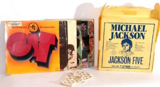 Michael Jackson and the Jackson Five 7 LP box set in carry-case with glove. Condition VG